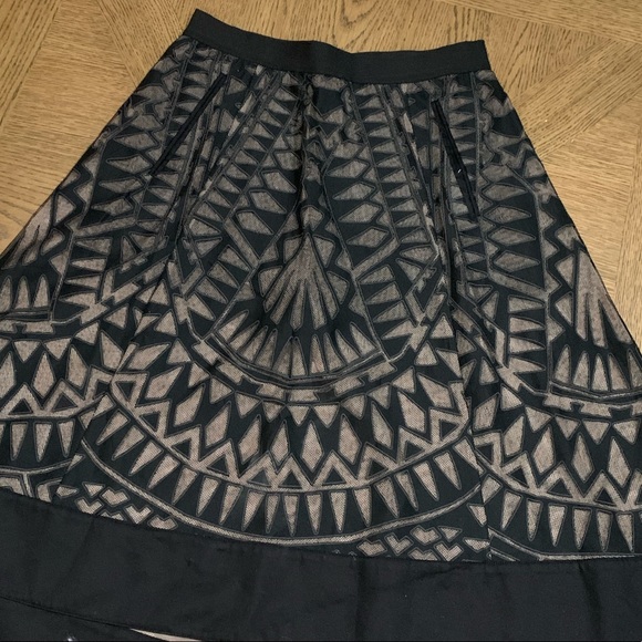 Black Keary Burnout Lace Skirt - Picture 4 of 5